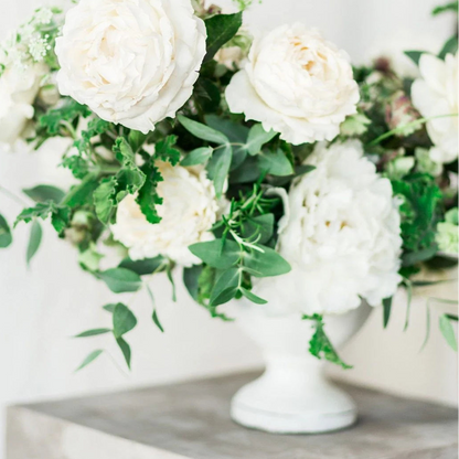 Nova Handmade White Ceramic Compote Vase