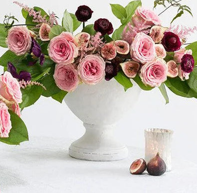 Nova Handmade White Ceramic Compote Vase