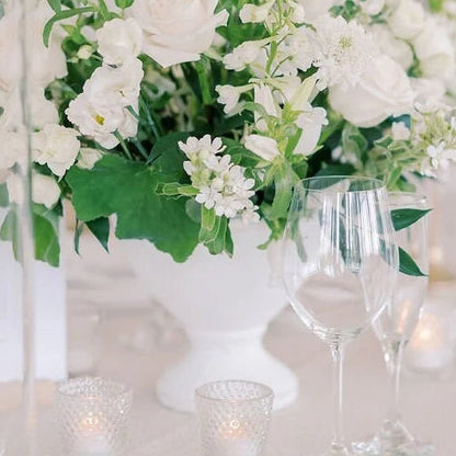Nova Handmade White Ceramic Compote Vase