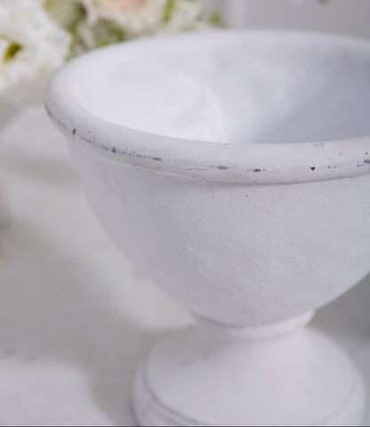 Nova Handmade White Ceramic Compote Vase