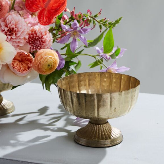 Novara Handmade Metal Compote Vase Vessel