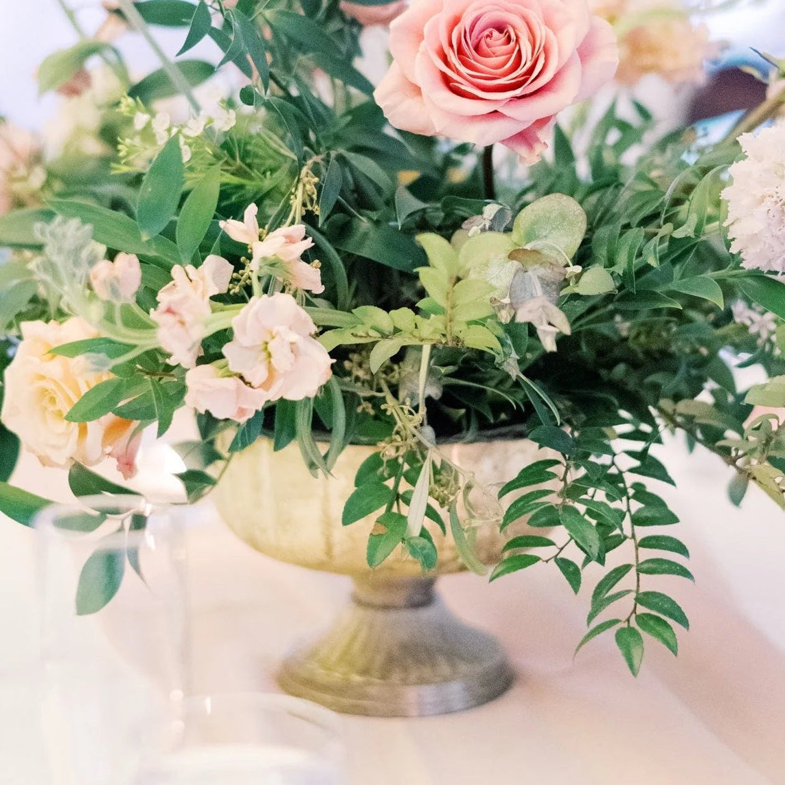 Novara Handmade Gold Metal Compote Vase