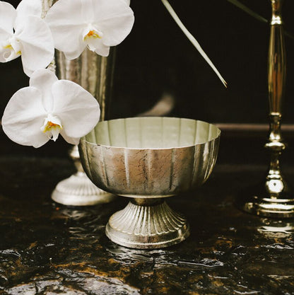 Novara Handmade Metal Compote Vase Vessel