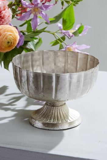 Novara Handmade Metal Compote Vase Vessel