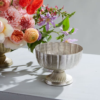 Novara Handmade Metal Compote Vase Vessel