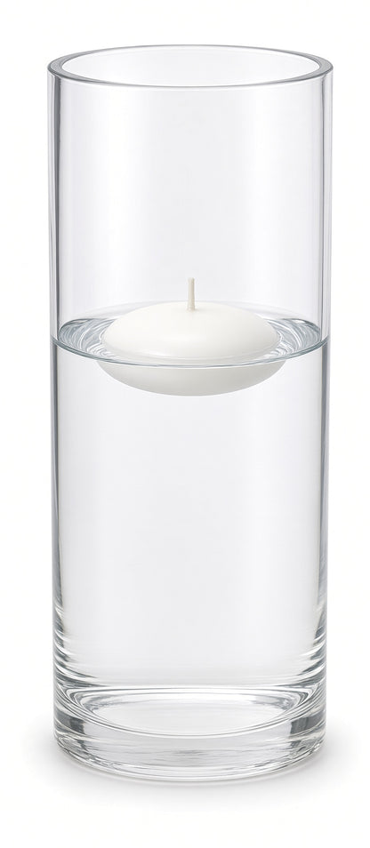 Odella Tall Clear Glass Large Cylinder Vase