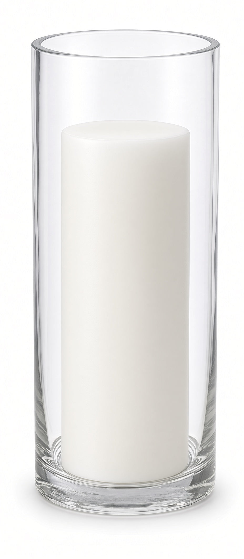 Odella Tall Clear Glass Large Cylinder Vase