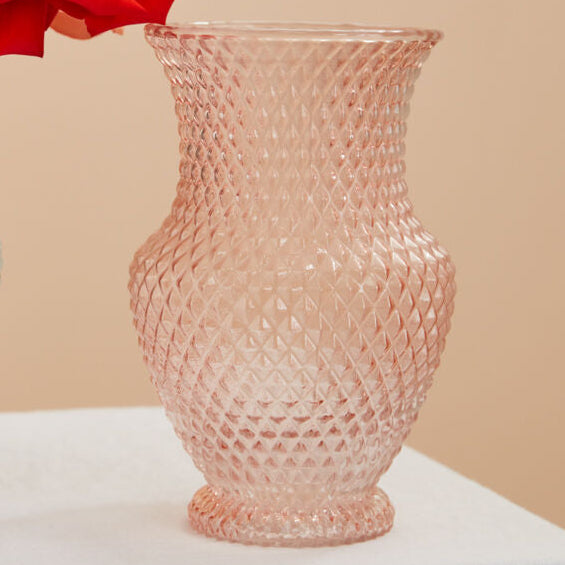 Rosehill Handcrafted Pink Glass Vase