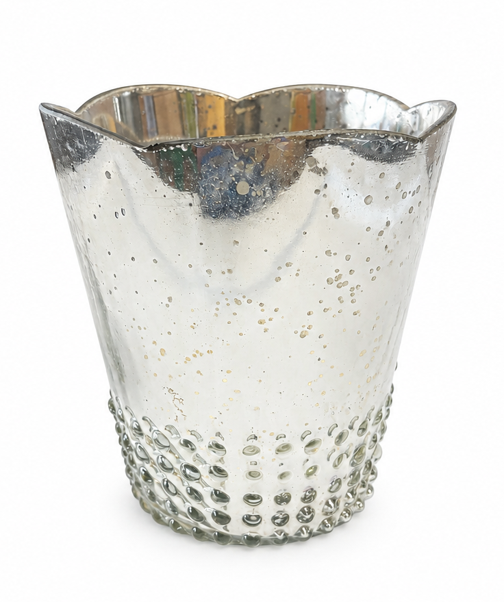Verdant Stunning Mercury Glass Vase Vessel